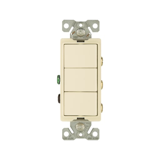 Cooper Wiring Device Arrow/Eagle - CWD 7729LA-SP SW DECO COMB 3-SP 15A120/277V COMFEED LA