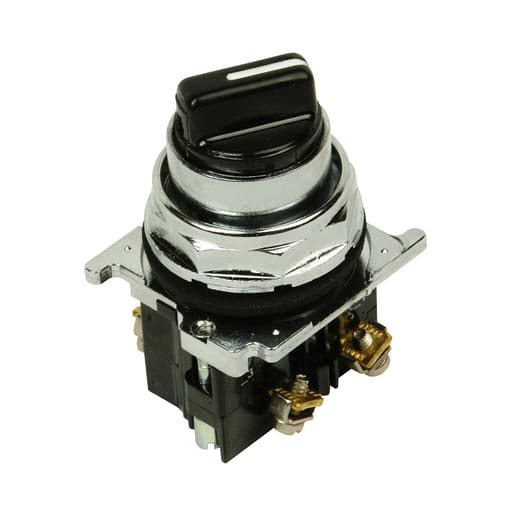 Cutler-Hammer / Eaton - Eaton Electrical 10250T20KB 30.5 mm 600 VAC 1NO 1NC 2-Position Black Maintained Knob Non-Illuminated Selector Switch