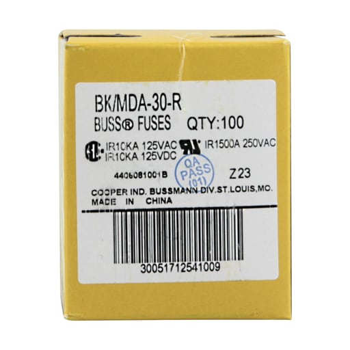 Bussmann Mfg. - BUSS BK/MDA-30-R MDA 30A BUSS TD BK