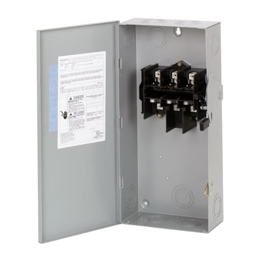 Cutler-Hammer / Eaton - Eaton Electrical DG323NGB 120/240 VAC 100 Amp 15 to 30 Hp 3-Pole 4-Wire Fusible Single Throw Safety Switch
