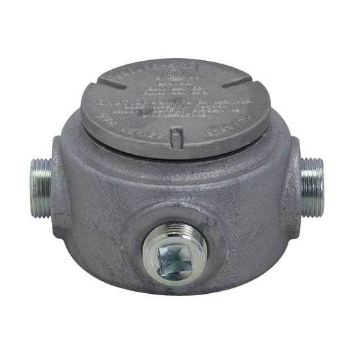 Crouse-Hinds - Crouse-Hinds GUR1 1/2" Iron Alloy Conduit Outlet Box with Cover
