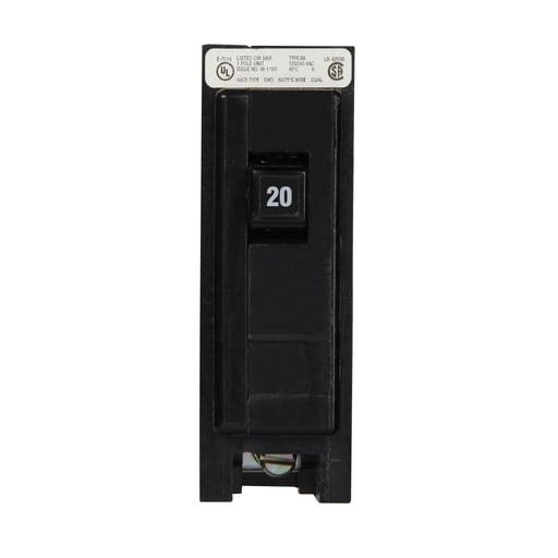 Cutler-Hammer / Eaton - Eaton Electrical BAB1020 120/240 Volt 20 Amp 10 kaic 1-Pole Circuit Breaker