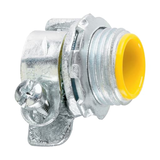 Crouse-Hinds - Crouse-Hinds Series 1722 4 Inch Malleable Iron Insulated Squeeze Type Straight FMC Connector