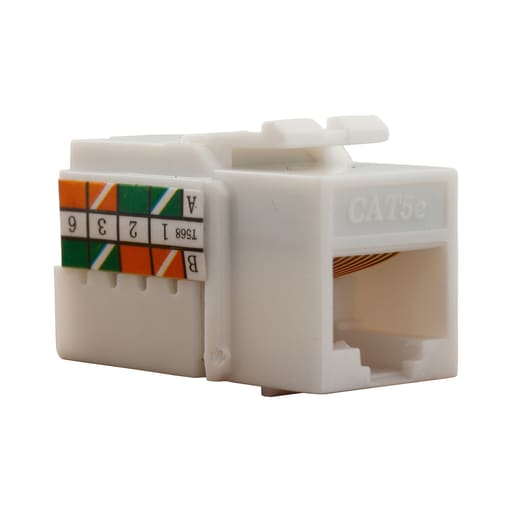 Cooper Wiring Device Arrow/Eagle - CWD 5547-5EW JACK MODULAR CAT 5E RJ45 DATA WH