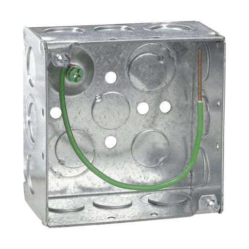 Crouse-Hinds - Crouse-Hinds Series TP403PF 4 x 4 x 2-1/8 Inch Steel Welded Square Outlet Box