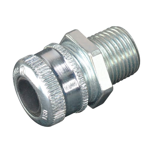 Crouse-Hinds - Crouse-Hinds Series CGB4913 1-1/4 Inch Male Threaded Steel Straight Non-Armored Cable Gland