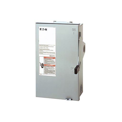 Cutler-Hammer / Eaton - Eaton Electrical DG221URB 240 VAC 30 Amp 3 Hp 2-Pole 2-Wire Non-Fusible Single Throw Safety Switch