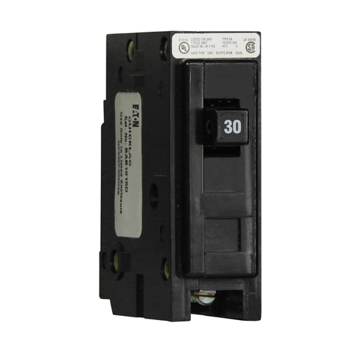 Cutler-Hammer / Eaton - Eaton Electrical BAB10301p 120/240 Volt 30 Amp at 40 Degree Celsius 10 kaic 1-Pole Type BAB Circuit Breaker