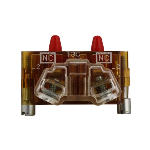 Cutler-Hammer / Eaton - Eaton Electrical 10250T3 30.5 mm 600 VAC 10 Amp 2NC Pressure Terminal Silver Standard Finger Proof Push Button Contact Block