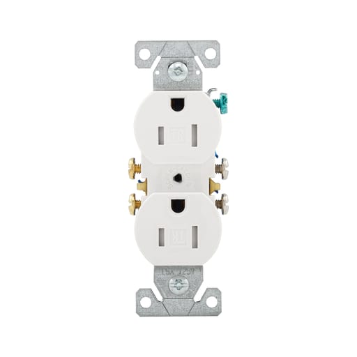 Cooper Wiring Device Arrow/Eagle - Eaton TR270W Duplex Receptacle, Tamper Resistant, 15A 125V 2P3W - White