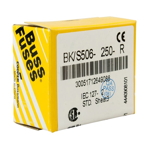 Bussmann Mfg. - Bussmann Series S500-250-R 250 mA Fuse