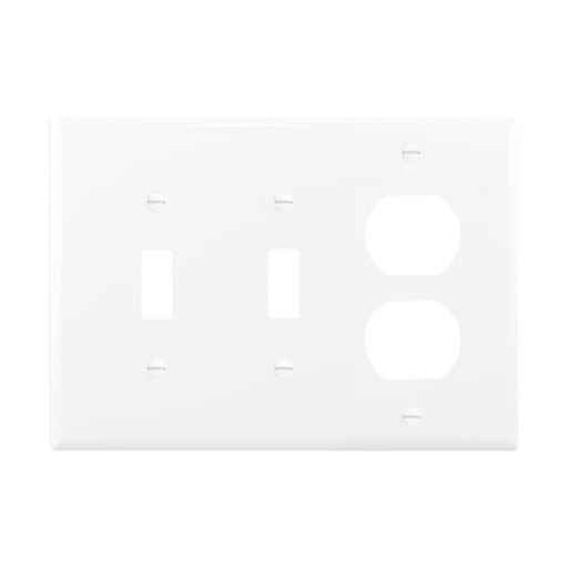 Cooper Wiring Device Arrow/Eagle - Eaton Wiring Devices PJ28W 3-Gang White Polycarbonate Medium Combination Wallplate