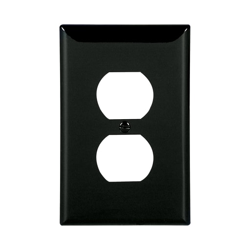 Cooper Wiring Device Arrow/Eagle - CWD PJ8BK WALLPLATE 1G DUPLEX POLY MID BK