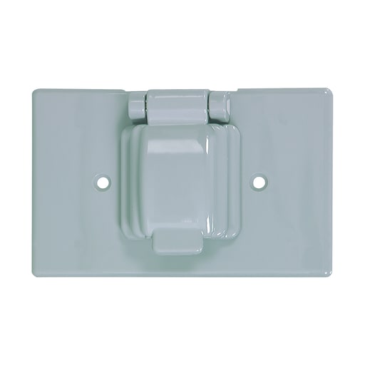 Cooper Wiring Device Arrow/Eagle - Eaton Wiring Devices S1961 1-Gang Gray Stay Open Lid Single Receptacle/Combination Device Cover