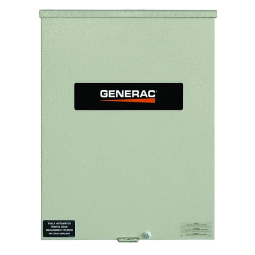 Generac Power Systems Inc - Generac RXSC100A3 Automatic Smart Transfer Switch, 100A 120/240V, 1-Phase, Open Transition, 10,000A Withstand Rating