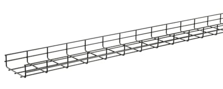 nVent Hoffman - Hoffman QTP4X12BLK Quick Tray Pro Wire Mesh Cable Tray System, 4.00x12.00x120.00, Black, Steel