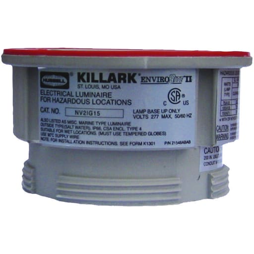 Killark - Hubbell Electrical Systems NV2IG15 Gray Incandescent Body