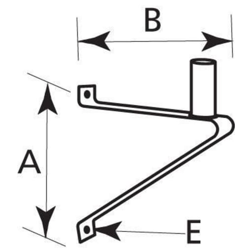 Current by GE - Current 4041 Bronze Lektrocote Heavy Duty Steel Floodlight Pole Mounting Bracket