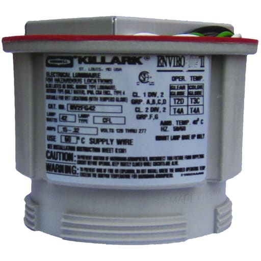 Killark - Killark NV2FG18 NV2 Series - Gray Non-Metallic 18 Watt Fluorescent Light Fixture Body -120-277V At 50/60Hz