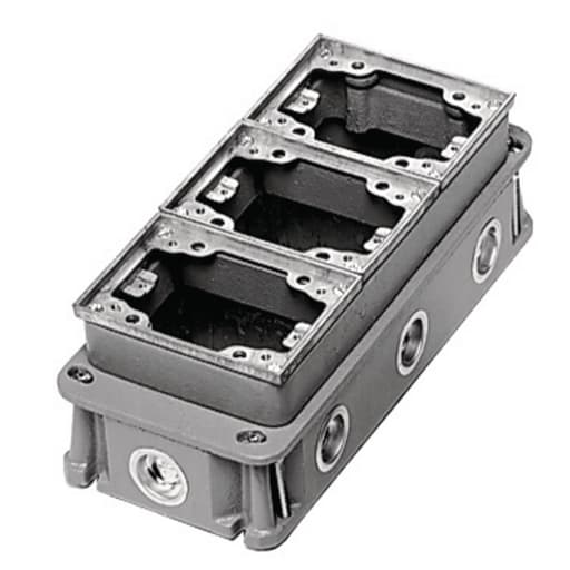 Hubbell Wiring Device - Hubbell BA43333-G RECT CAST FB, DEEP, FULL ADJ, ALU
