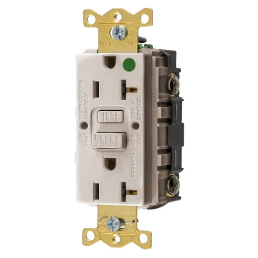 Hubbell Wiring Device - Hubbell GFRST83LA Receptacle, GFCI