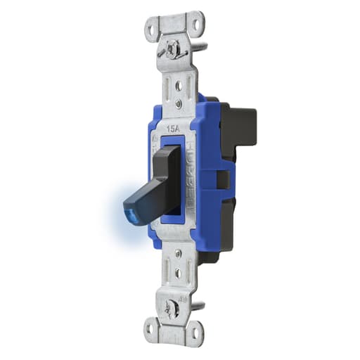 Hubbell Wiring Device - Hubbell SNAP1201ILBKNA SWITCH, SNAP, SP, ILLUM, 15A120/277V, BK, NA