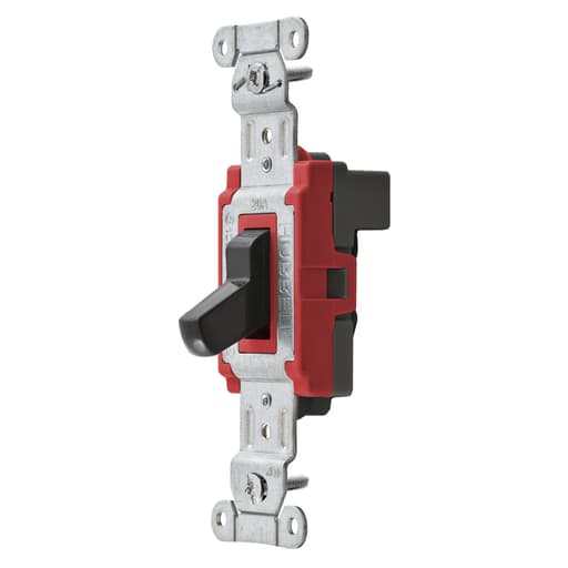 Hubbell Wiring Device - Hubbell SNAP1221BKNA SWITCH, SNAPCONN, SP, 20A120/277V, BK, NA