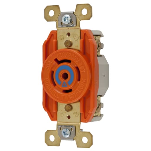 Hubbell Wiring Device - Hubbell IG2510 Locking Receptacle, IG, 20A 120/208V, L21-20R, OR