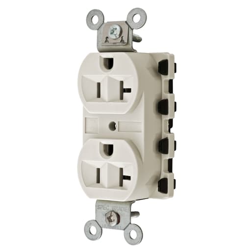 Hubbell Wiring Device - Hubbell SNAP5362LAA Snap2Connect® 20A/125V DPLX, LT ALMOND