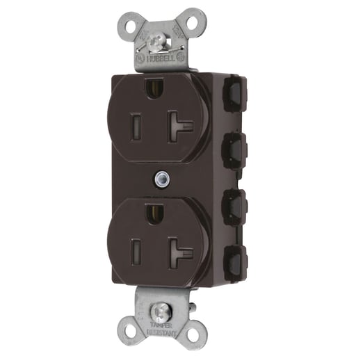 Hubbell Wiring Device - Hubbell SNAP5362TRA S-CONNECT DUP 20A/125V TR BR