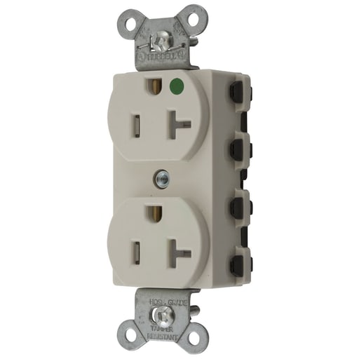 Hubbell Wiring Device - Hubbell SNAP8300LATRA Snap2Connect® DUP HG 20A/125V TR LA