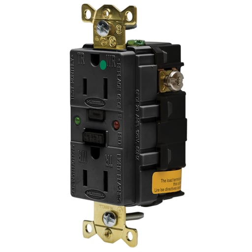 Hubbell Wiring Device - HWDK GFR8200SGBK 15A 125V IND HG TA