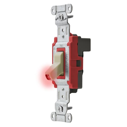 Hubbell Wiring Device - Hubbell SNAP1221PLINA SWITCH, SNAP, SP, PILOT, 20A120/277V, IV, NA
