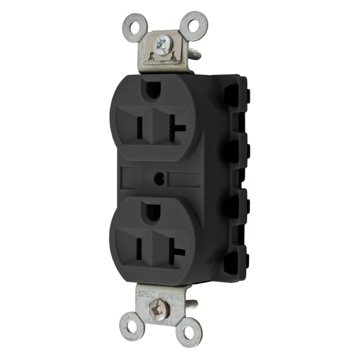 Hubbell Wiring Device - Hubbell SNAP5362BKA Snap2Connect® 20A/125V DPLX, BLACK