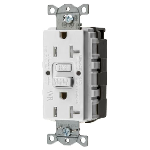 Hubbell Wiring Device - Hubbell GFTWRST20SNAPW20A COMM SELF TEST TRWR SNAP GFR WHITE