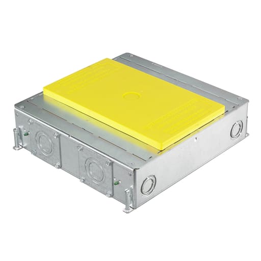 Hubbell Wiring Device - Hubbell CFB4G30 3 Inch 4-Gang Recessed Concrete Floor Box