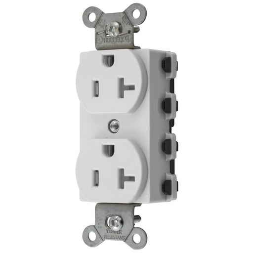 Hubbell Wiring Device - Hubbell SNAP5362WTRA S-CONNECT DUP 20A/125V TR WH