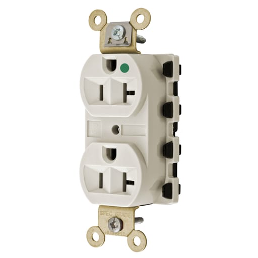 Hubbell Wiring Device - Hubbell SNAP8300LAA Snap2Connect® 20A/125V HG DPLX, LT ALMOND