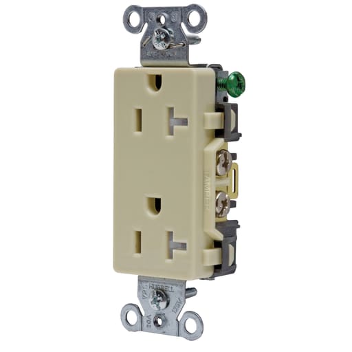 Hubbell Wiring Device - Hubbell DR20ITR TAMP RES, DECO FACE, 20A 125V, IV