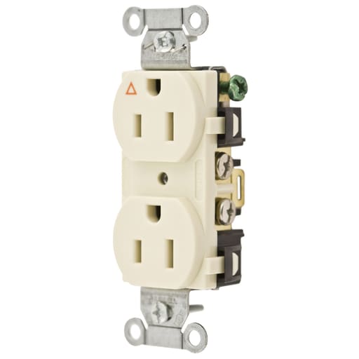 Hubbell Wiring Device - Hubbell IG5252ALCOMM 15A SIDE & BACK WIRED IG DUP AL