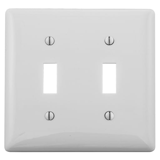 Hubbell Wiring Device - Hubbell NP2OW WALLPLATE, 2-G, 2) TOG, OW