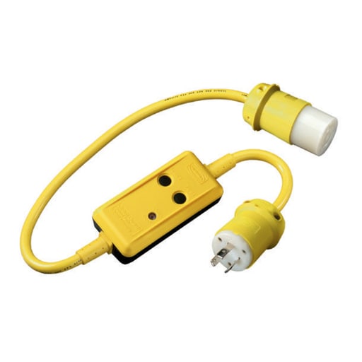 Hubbell Wiring Device - Hubbell GFP3C15MTL LOCKING GFCI CORD, 15A 120V, 3' MAN