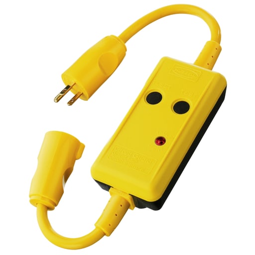 Hubbell Wiring Device - Hubbell GFP4C15M 120 VAC 18 Inch Manual Set Portable GFCI Line Cord