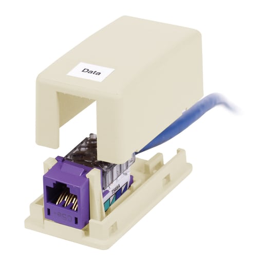 Hubbell Wiring Device - Hubbell Wiring Devices ISB1EI 1-Port Ivory High Impact Resistant Flame Retardant Polymer Surface Mount Box