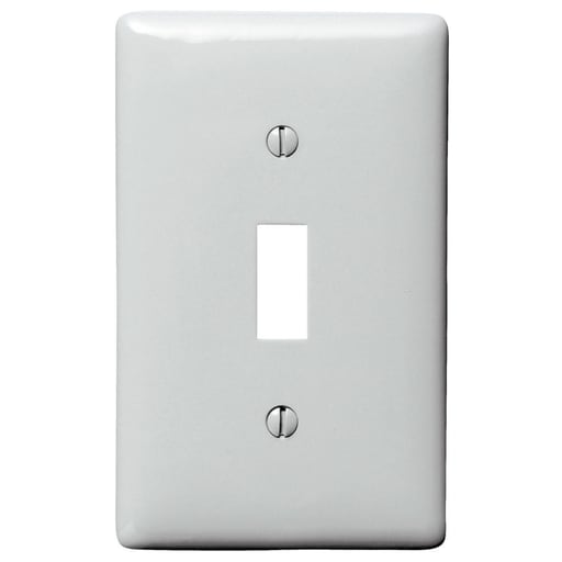 Hubbell Wiring Device - Hubbell NP1OW WALLPLATE, 1-G, TOGG, OW