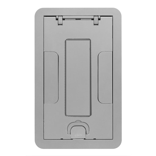 Hubbell Wiring Device - Hubbell 24GCCVRALUC CFB2G & CFB4G Rectangular Series, Surface Cover Assembly, Aluminum Powder Paint Finish with Floor Insert