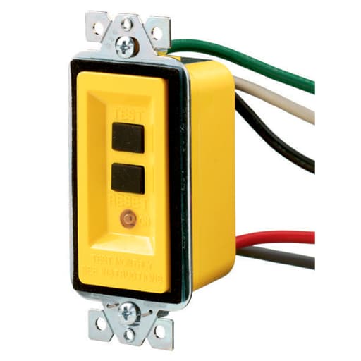 Hubbell Wiring Device - Hubbell GFM20AGFCI MODULE, 20A 120V, YL, AUTOMATIC SET