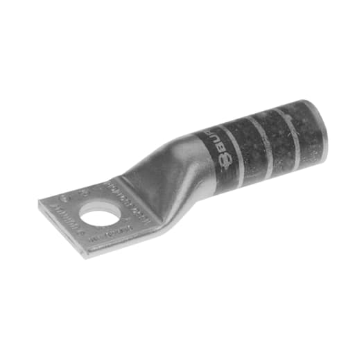 Burndy - Burndy YA1CN 1 AWG CU, One Hole, 1/2 Stud Size, Long Barrel, Internal Chamfer, Tin Plated, UL/CSA, 90.C, Up to 35kV,GREEN Color Code, 11 or 375 Die Index