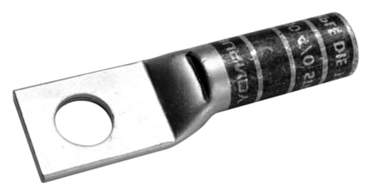 Burndy - Burndy YAZ28TC12 4/0 AWG CU, One Hole, 1/2 Stud Size, Long Barrel, Inspection Window, Internal Chamfer, Tin Plated, UL/CSA, 90.C, Up to 35kV, Purple Color Code, 15 Die Index