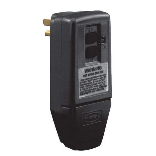 Hubbell Wiring Device - Hubbell GFP5266CGFCI Plug, IND, 15A 120V, MANUAL